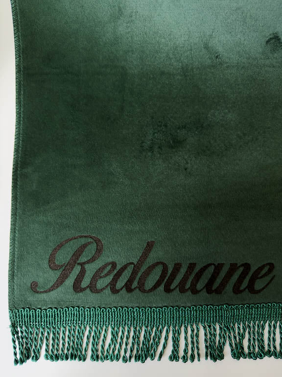 Tapis de prière velours fin vert