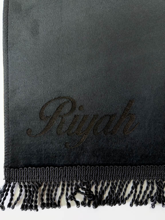 Tapis de prière velours fin noir
