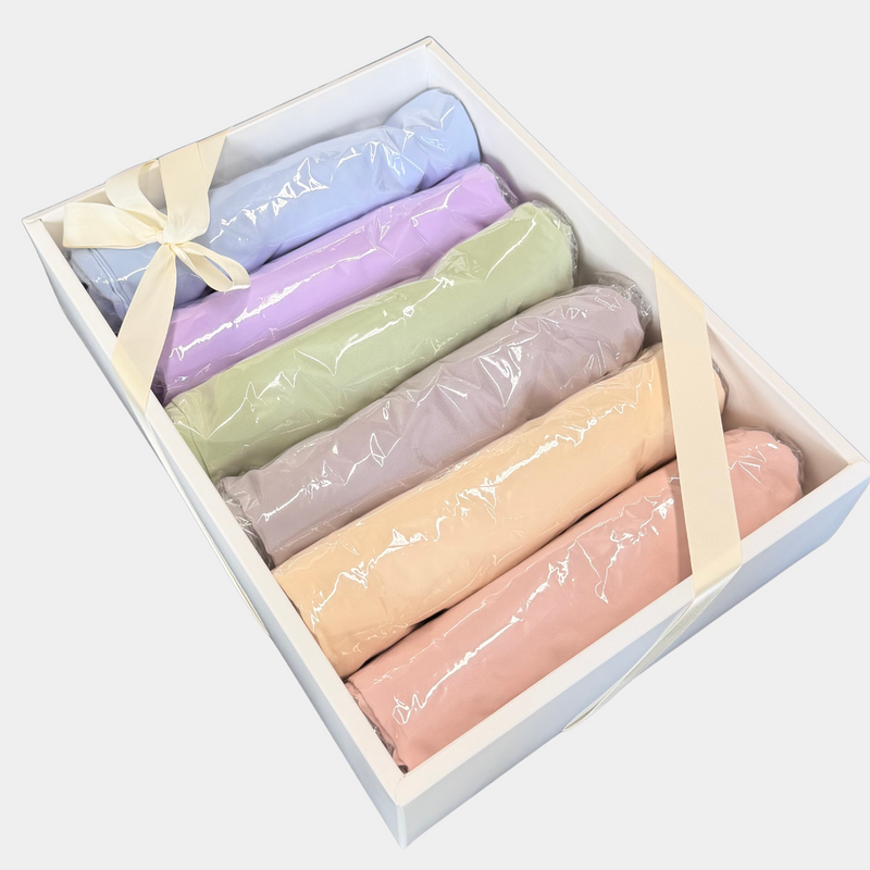 Hijab Box - 6 hijabs Modal ou Mousseline prêts à offrir
