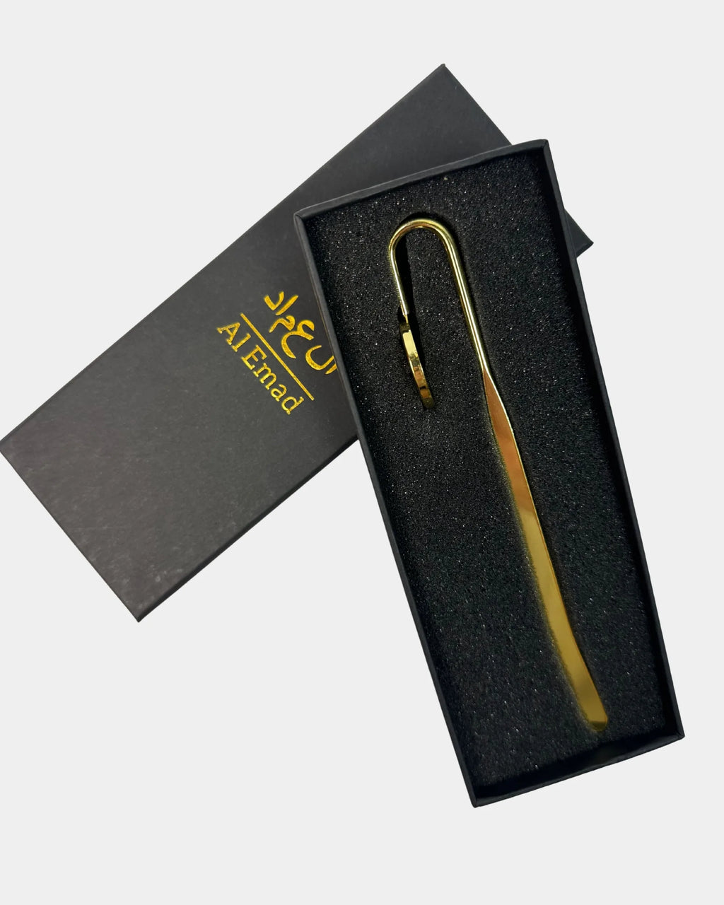Marque-page en métal ajouré doré avec pompon, coffret Al Emad