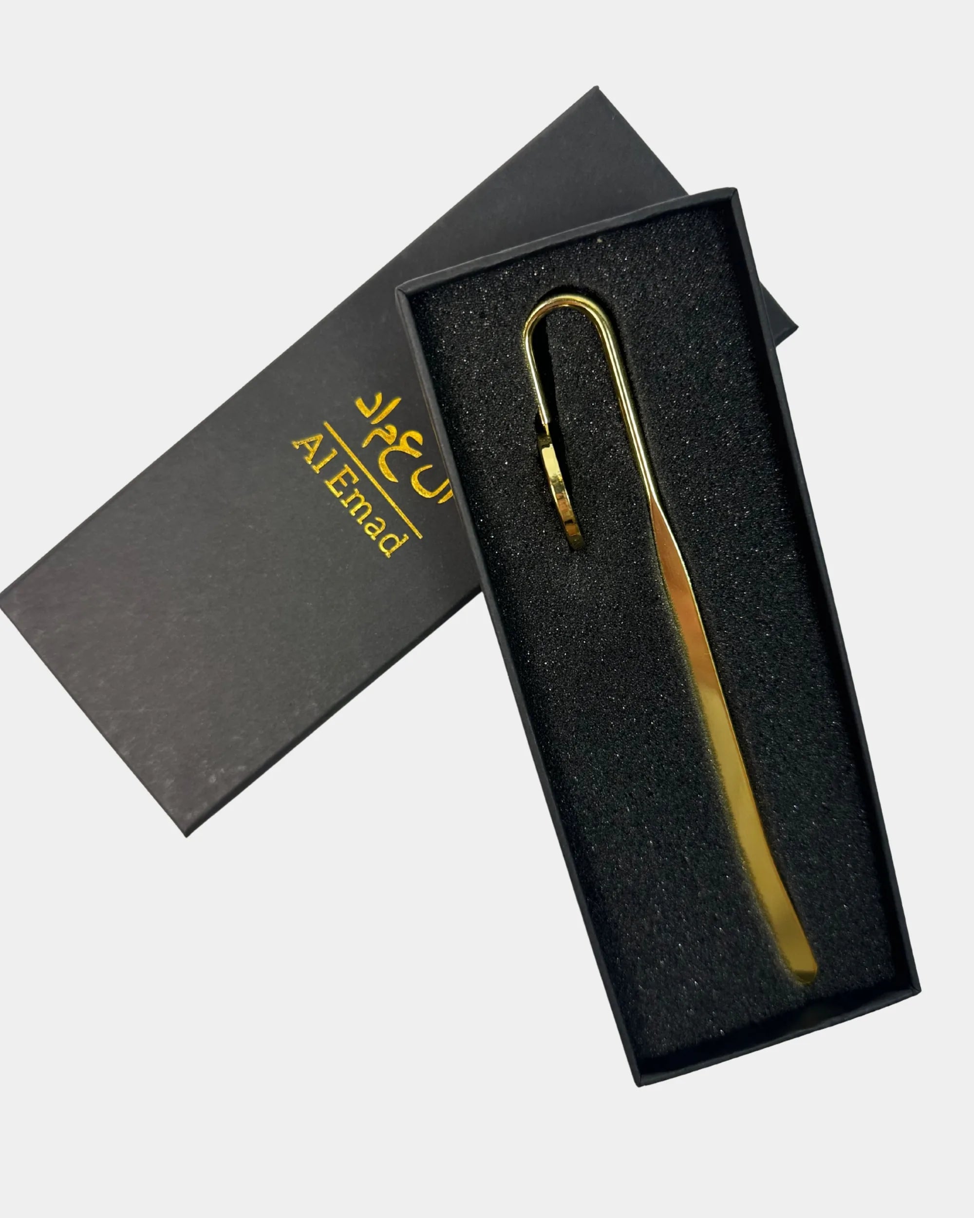 Marque-page en métal ajouré doré avec pompon, coffret Al Emad