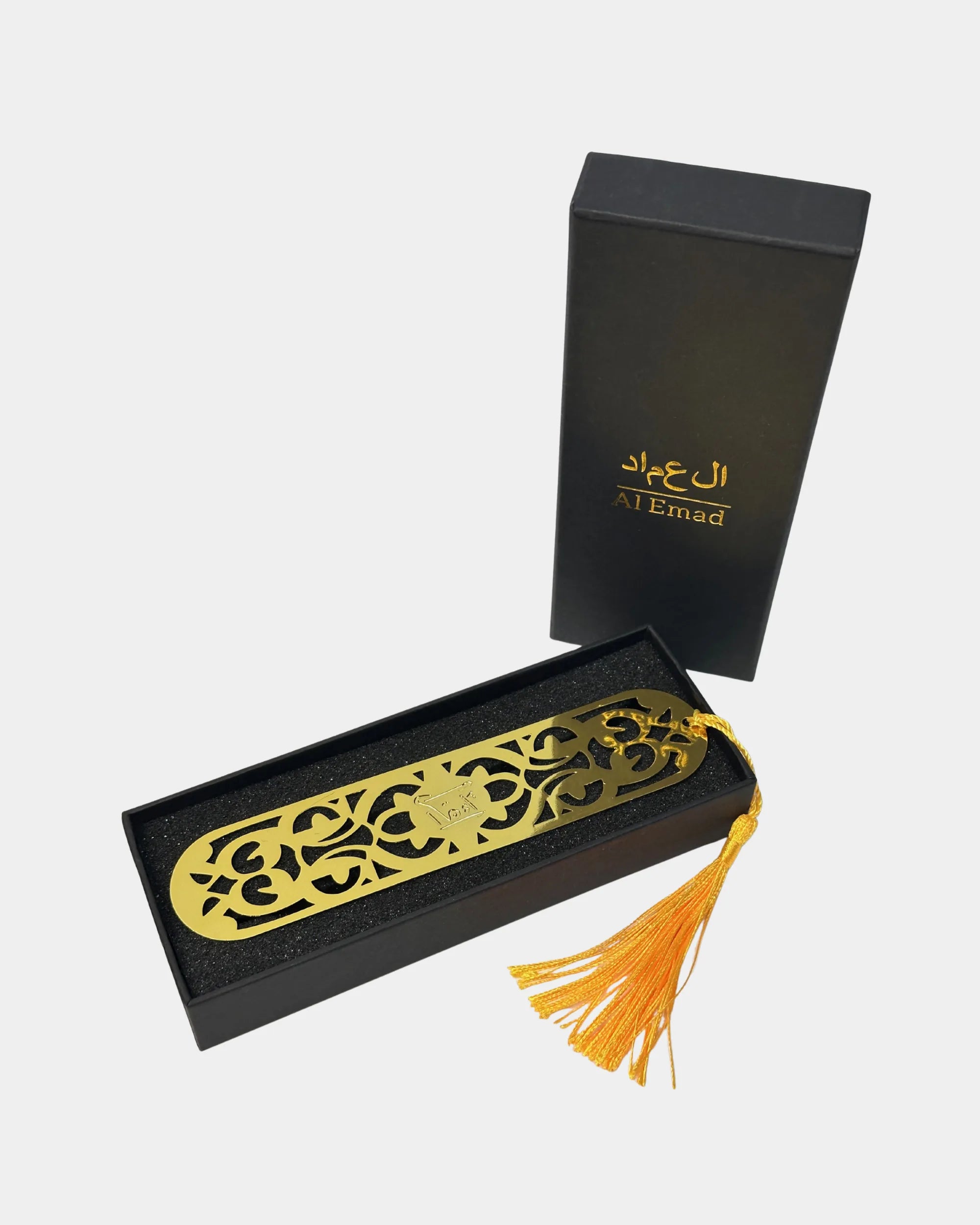 Marque-page en métal doré plat, coffret Al Emad