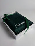 tapis de prière velours vert avec coffret cadeau